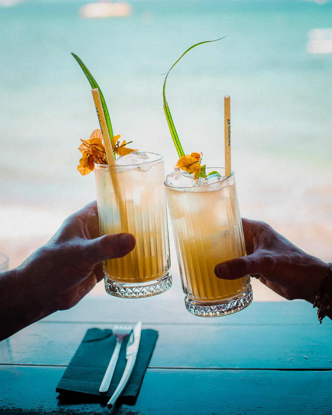 Cocktails face à la baie
