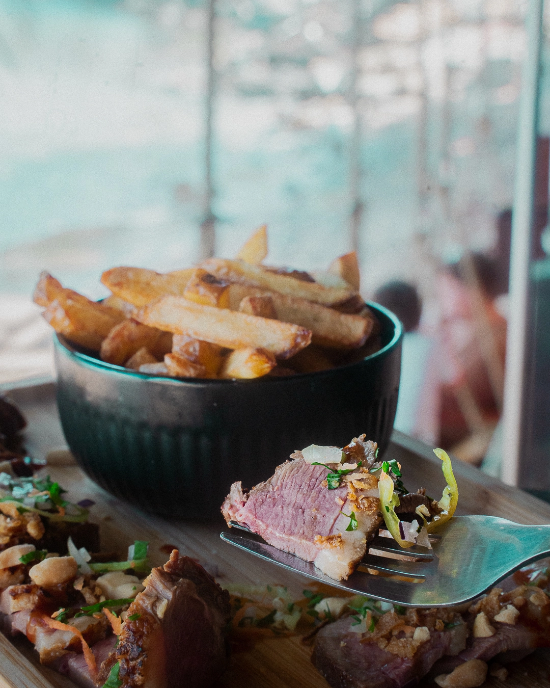 Une assiette de la cuisine des Balançoires